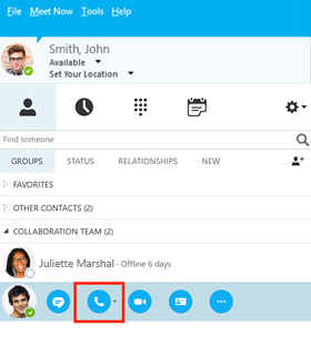 skype for business group call dail in