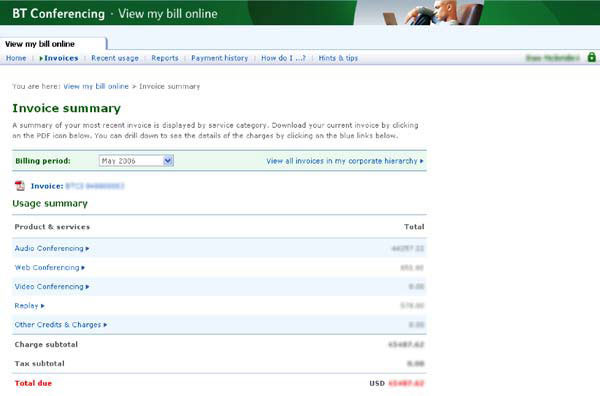 View My Bill Online reference guide | BT for global business