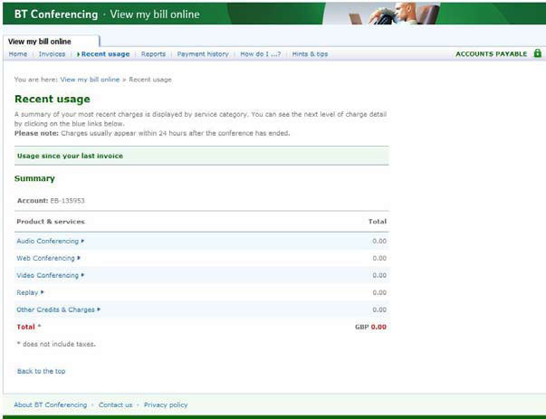 View My Bill Online reference guide | BT for global business